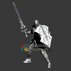 铠甲 士兵 战士 剑盾 模型