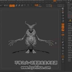 Zbrush建模視頻教程 角色動(dòng)態(tài)縮放 長臂怪物雕刻視頻教學(xué)