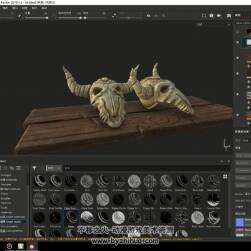 ZBRUSH次世代道具雕刻视频教学 逼真兽头高精模制作教程