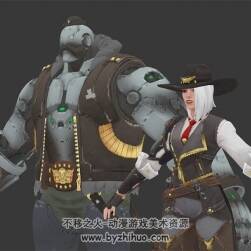 OW Ashe 游戲角色組合模型分享