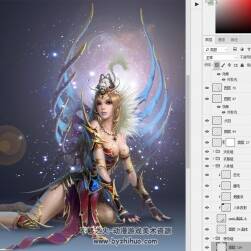 金发性感女精灵 PSD分层