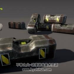 Ammo Box Pack 3D弹药包装箱fbx obj格式模型下载