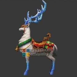 冰角雪鹿 圣诞鹿坐骑 Max模型