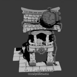 卡通二層樓 3D模型 四角面 百度網(wǎng)盤下載
