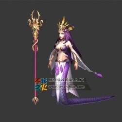 蛇女 蛇精 法师模型