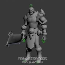 奇幻風(fēng) 巨劍壯漢 3D模型 有綁定和動(dòng)畫