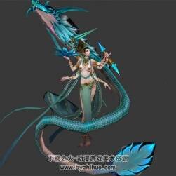 六臂仙女和青龍 3D模型 有綁定和出場(chǎng)的動(dòng)作