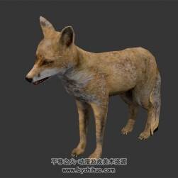 狐狸 写实风 四角面 有骨骼动作 3D模型百度网盘下载