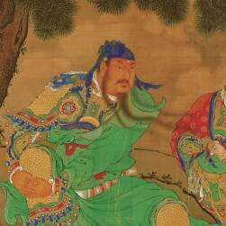 明·商喜《關(guān)羽擒將圖》高清圖片賞析
