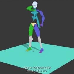 中式仙俠類(lèi)游戲角色出場(chǎng)動(dòng)作3DMax模型骨骼下載