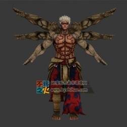 六臂男战士模型