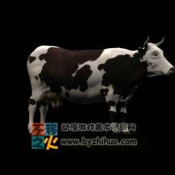 COW 奶牛 高模 3D模型下载