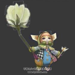 可愛(ài)的魔法萌貓一枚帶綁定休閑待機(jī)動(dòng)作3DMax模型下載