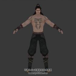 古裝武俠英雄人物男3DMax模型帶綁定下載