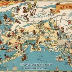50個洲地圖 彩色手繪地圖參考圖包 百度網(wǎng)盤下載 276MB