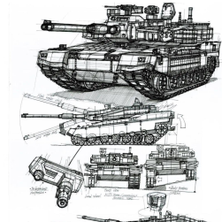 坦克绘画参考美术素材 含笔刷 百度网盘下载 284MB
