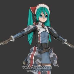 初音 女武神裝 3D模型
