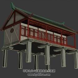 江南水鄉(xiāng)古代建筑 Max模型