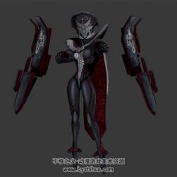 暗黑魔幻風(fēng)御姐女妖 3D模型  有綁定和動作