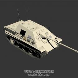 獵豹坦克殲擊車 二戰(zhàn)德國(guó)武器 3D模型下載 四角面 max格式
