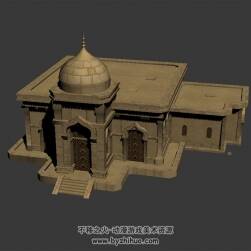 西域風(fēng)建筑物 3D模型 四角面 百度網(wǎng)盤下載