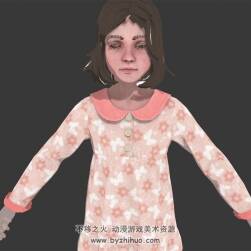 The Evil Within 2 - Lily Castellanos Pajamas 女孩睡衣服裝3D模型Max FBX格式下載