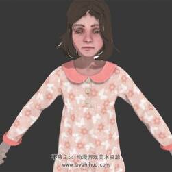 The Evil Within 2 - Lily Castellanos Pajamas 女孩睡衣服装3D模型Max FBX格式下载