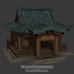 東方古典建筑 單體木結(jié)構(gòu)房子 3D模型百度網(wǎng)盤下載