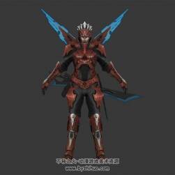 游戲科幻風(fēng)格機(jī)械猛男3DMax模型帶綁定下載