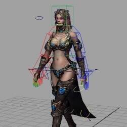 歐美風(fēng)性感女法師3DMaya模型帶綁定下載