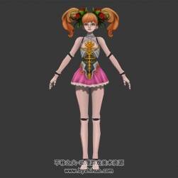 洛麗塔少女帶彎刀3DMax模型奔跑行走攻擊等動(dòng)作下載