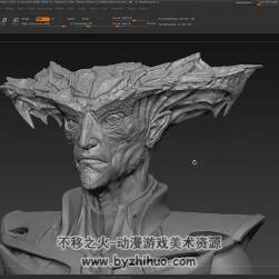 ZBrush 魔幻角色頭像 數(shù)字雕刻入門核心技術(shù)視頻教程  附源文件