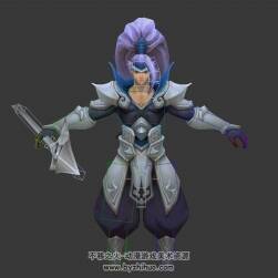 英雄戰(zhàn)跡游戲角色人物趙云3DMax模型帶綁定下載