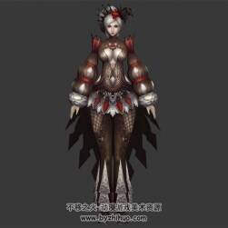 銀發(fā)禮服御姐 3D模型