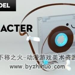 Tape Character C4D卡通磁带3D模型下载