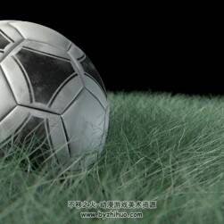 c4d格式足球3D模型下载
