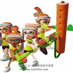 Splatoon 涂鴉式射擊游戲場(chǎng)景與角色參考 178P