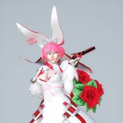 組合槍騎士艾露菲爾特 粉發(fā)少女3D高精模型