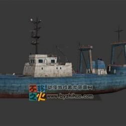 海上捕鱼 渔船 Max模型