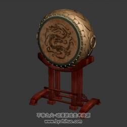 古代戰(zhàn)鼓 堂鼓 3D模型 百度網盤下載