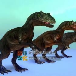 Allosaurus 异龙 fbx模型 带14组动作
