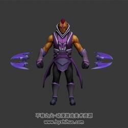 科幻星際風(fēng) 刺客戰(zhàn)士 3D模型有 綁定和動作