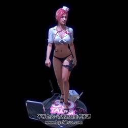 次世代 性感女護士角色3D模型 三邊面高精模