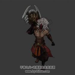 中國武俠游戲  BOSS狂刀 3D模型 有綁和全套動(dòng)作