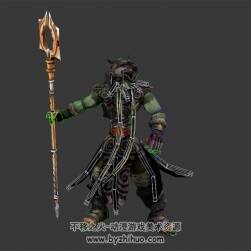 NPC 小怪狼妖 3D模型 有綁定和動作