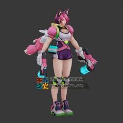王者荣耀 台服版（堇）奇喵之旅 孙尚香 3D模型