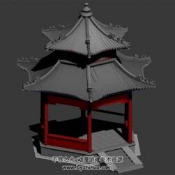 中式古代凉亭建筑 MAX模型