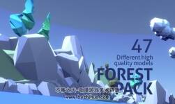 Cartoon Low Poly Forest Pack VR / AR / low-poly 3d model 多個格式