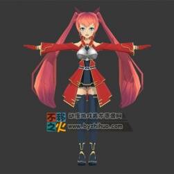 可爱 二次元 双马尾少女模型