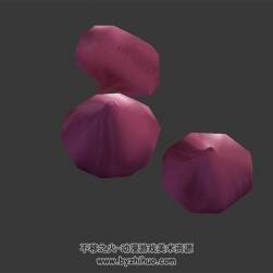 紫色洋蔥 3D模型下載 四角面 max格式